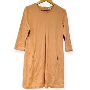 Tyler Boe Peach Cindy Inverted-Pleat A-Line Dress Size Small